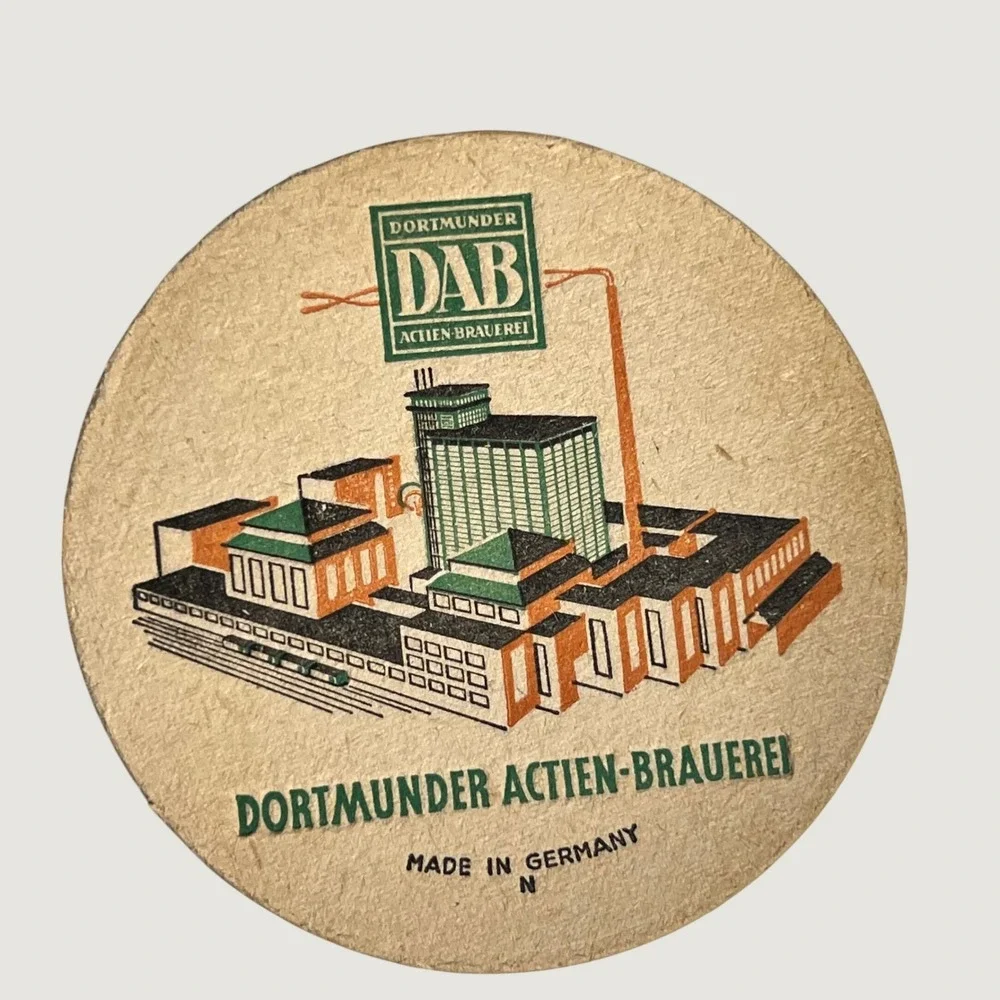 Dortmunder DAB Vintage Beer Coasters Set 4 German Breweriana Landmark